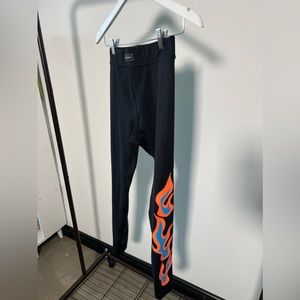 Sold 

Black Savage X Fenty Legging with flames on both legs